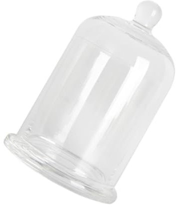 Vaguelly Cloche en Verre Grosse Taille Transparente Résistante à La Chaleur Couvercle De Bougie en Verre Décoratif pour Maison Fête Mariage Protection Anti-Vent