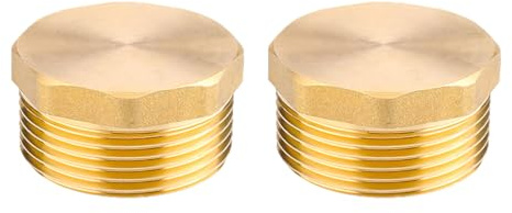 MOUMOUTEN Bouchons de tuyauterie en laiton G1-1/4, filetage mâle, bouchon de vanne pour conduites d'eau/de gaz, joint femelle 1-1/4, fermeture de l'extrémité du tuyau, pression nominale 145 psi