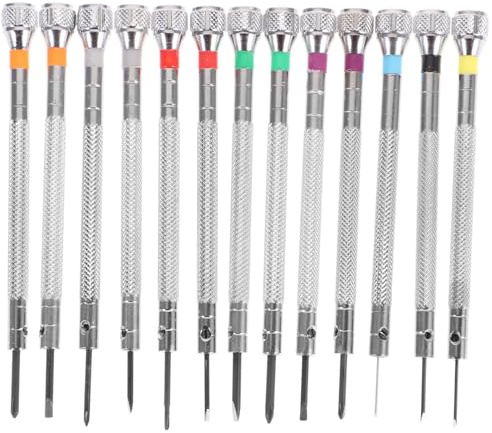 LIFKOME 13pcs Watchmaker Screwdrivers Set High Carbon Steel Precision Repair Tools for Watches Glasses Cell Phones Laptops Small Gadgets Maintenance