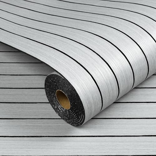 Livelynine Panneau Mural Decoratif Adhesif Bois Gris Clair 90CMx5M Panneau Tasseau Bois Mural Salon Panneaux Muraux 3D Effet Boises Gris Blanc Revetement Mur Adhesif Chambre Intérieur Bureau Commerce