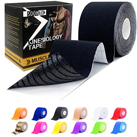 SOONGO Kinesiologie Tape Physio Muskeln Wasserfest Sport Tape Elastische Bandage Gute Hypoallergen
