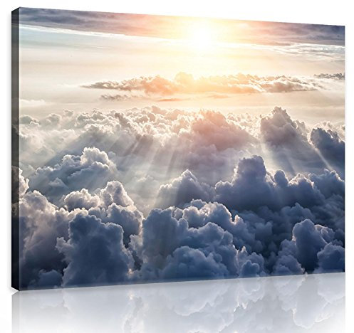 Forwall- Leinwand Bilder - Himmel - 100x75 cm Leinwandbilder - Bild auf leinwand - Wandbild XXL groß Wandbilder für Wohnzimmer Schlafzimmer Wohnzimmerbilder Modern kunstdruck - Wolken