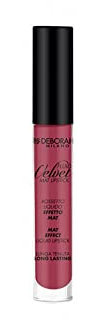 Deborah Fluid Velvet Lipstick N.15 Mauve Lunga Tenuta, con Mix di Oli per Labbra Idratate, Morbide e Vellutate