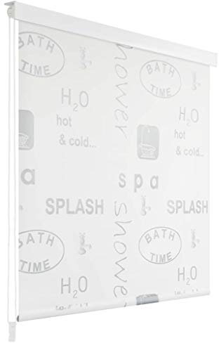 tidyard Duschrollo Wasserfest Duschvorhang Schnelltrocknend Badewannenvorhang Eva mit Aluminiumteilen Badvorhang für Bedezimmer - 100 x 240 cm Splash-Design