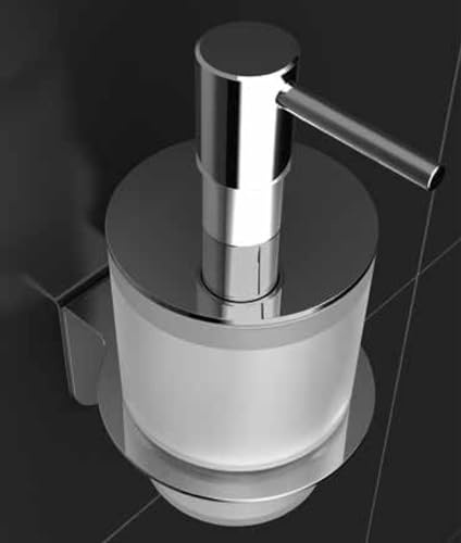 Capannoli Dosasapone Liquido Acciaio Lucido Cromo Serie Easy Versione Viti e tasselli