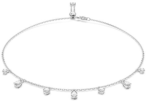 Swarovski Stilla Attract Choker, Rhodinierte Halskette mit Strahlenden Swarovski Kristallen