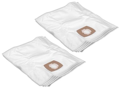 vhbw 10x Bolsa aspiradora compatible con Taurus Discovery 1200, Discovery 1400 aspiradora - vellón micro, 24,9 cm x 21,9 cm, blanco