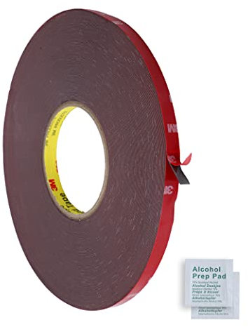 3M 4229P Ruban Adhésif Double Face Bandes Adhésives Coussinets Adhésifs Ruban Mousse Acrylique Extra Forte Robuste Ruban Adhésif Robuste Ruban De Montage (3M 4229P, 5mm x 33meter)