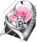 SWEETIME Preseved Rose Box for Mother's Day Gifts,Forever Pink Rose Jewelry Gift Box, Enchanted Real with 925 Sterling Silver heart Necklace, Eternal Flower for Mum Wife Girlfriend Her On Birthday.