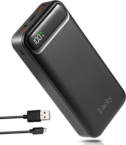 Lachy Power Bank 20000mah USB C Fast Charging 3.0 Portable Charger PD 3.0, 20W High Capacity Mobile External Battery Pack with LED Display for iPhone Samsung iPad Huawei Xiaomi and More 1