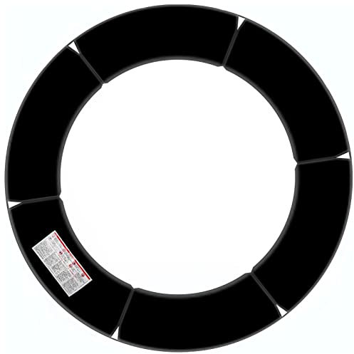 Baunsal® Trampolin Randabdeckung Ø 366 cm mit 26 cm breite in schwarz und 20 mm dick mit 6 Öffnungen für Netzstangen uv-beständig reißfest Trampolin Ersatzteile Schutzrand Trampolin Outdoor
