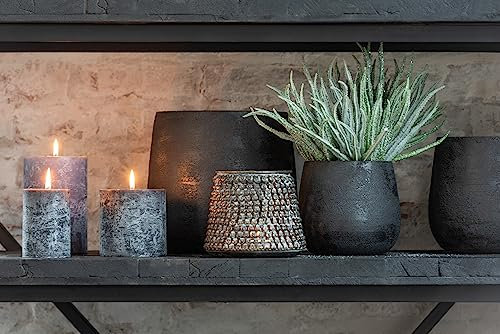 J-Line Pot de Fleurs - céramique - Noir - Ø 23 cm