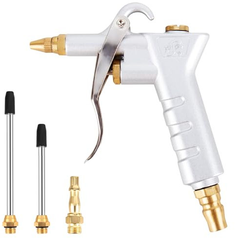 XCDMJ Air Blow Gun - Air Compressor Accessories Nozzle Duster Air Tools Cleaner, with 1 Blow Nozzle and 2 Air Flow Extension Dust Cleaning Air Compressor Accessory Tools Air Blowing Nozzle Gun