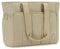 VASCHY Cabas Femme, Léger Sac à Main Matelassé Femmes 15,6 Pouces Sacoche Ordinateur Grande Capacité Sac de Cours avec Fermeture Éclair pour Travail/École/Voyage/Achats Kaki