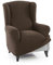 FAVERTI® Super elastischer Sesselbezug für Ohrensessel, 1-Sitzer, 70 bis 100 cm, Modell Novele, Wildleder, hochwertiger Schutz aus Jacquard-Stoff, Baumwollgefühl, Ohrensesselschutz