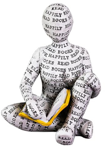 PIGPIGFLY Leserstatue,Deko Figuren,Deko Wohnzimmer,Home Store Dekoration, Leser,Modern Abstract Kunst Skulpturen Deko, Bürodekorationen,Polyresin, Geschenk