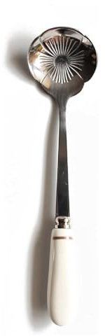 BKEKM Besteck Set Besteck-Set, 4-teilig, Messer, Gabel, Löffel, Edelstahl, Tafelgabeln, Keramikgriff, Löffel, Kirschblüten-Rose, Besteck-Set sicherer