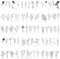 Temporäre Tattoos 15 Blatt Tattoos Erwachsene Gefälschte Blumen Rebenblätter Pflanze Fake Tattoo Schwarz Wasserfest Kleine für Frauen Körper Sticker Aesthetic Tattoo (60 Blumen)