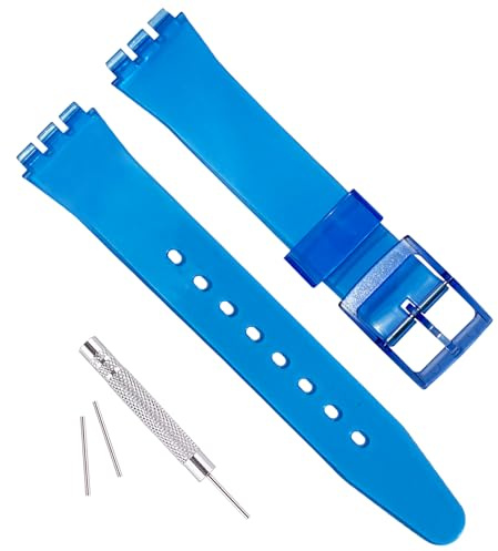 GreenOlive Waterproof Silicone Rubber Strap, 17 mm, Silicone, No Gemstone
