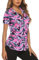 Gemulate Womens Polos Short Sleeve Ladies Sports Tops Golf Polo Shirts v Neck Workout Gym TshirtYoga Clothes Pink Camouflage L