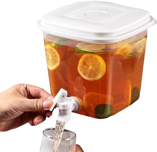 Pichet À Eau pour Jus De Réfrigérateur De 3,5 L - Distributeur De Boissons avec Robinet,Seau À Boisson, Bouilloire Froide, Récipient De Bouilloire d'eau De Réfrigérateur pour Le Jus, Le Thé
