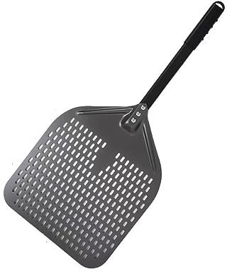 WANGZEYU Pala Pizza 10 12 13 14 16 Inch Big Pizza Perforated Shovel Paddle Short Handle For Oven Turning Peel Kitchen Tools Nonstick Pizza Baking Palas para Pizzas(Color:13inch 74cm)