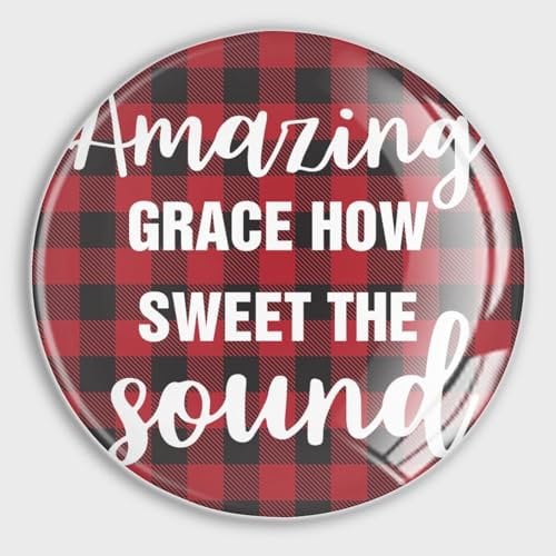 Amazing Grace How Sweet The Sound Refrigerator Magnets Strong Magnets Positive Quotes Glass Funny Magnets Decor For Whiteboard Fridge Locker Kitchen Home Office Gift