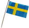 14 * 21 cm handgesiedelt schwedische Flagge Schweden Handflag
