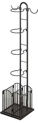 MYVVKIA Support de Rangement Vertical pour Ballons de Basket-Ball avec Crochet, Rangement pour Ballons de Sport de Garage pour Football, Volley-Ball, présentoir en métal pour équ