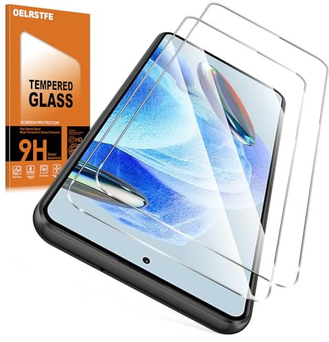 Oelrstfe 2 Piezas Protector Pantalla Para Xiaomi Redmi Note 12 Pro 5G/Note 12 Pro+ 5G Cristal Templado Dureza 9H Antiarañazos Antihuellas Sin Burbujas HD Transparente Ultra Resistente Vidrio Película