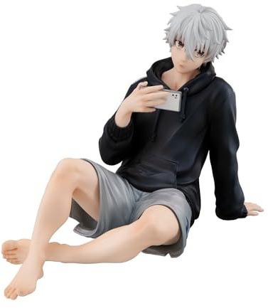 Zhongkaihua Anime Blue Lock Figure Nagi Seishiro Figure Sitting Model 9CM PVC Statue Blue Lock Figurine Collectibles Ornaments Desktop Decorations