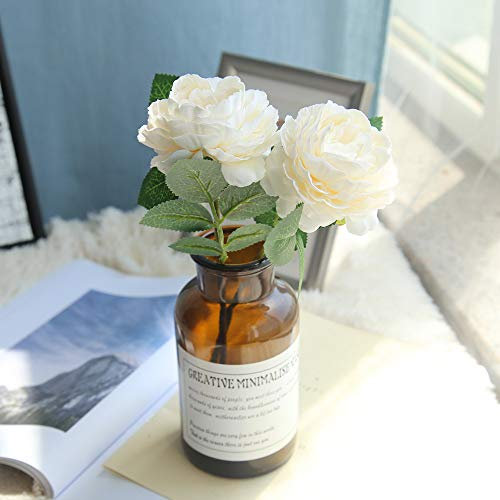 Falso fantasma artificiale, bouquet da sposa, decorazione di uscita, decorazione argentata (bianco, taglia unica)