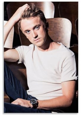 Leinwandposter mit Schauspieler Tom Felton, Kunstposter, Wanddekoration, Gemälde, Schlafzimmer, Gemälde, Wohnzimmer, Poster, moderne Heimdekoration, Poster, 60 x 90 cm, ungerahmter Stil