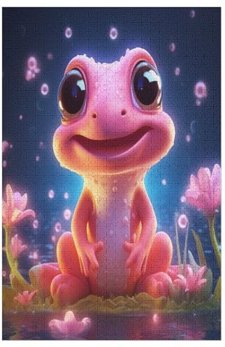 Puzzle Für Erwachsene, 1000 Teile, Frosch, Holzpuzzle, Holzpuzzle, Geburtstagsgeschenke, Puzzle, Wanddekoration （78×53cm）