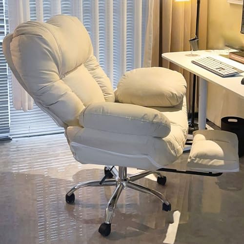Preferspace Lazy Sofa Gaming Chair with Love-Shaped Backrest, 3-Level Reclining, 15° Rocking Function, and Silent Wheels, Comfortable Desk Chair for Home, Office
