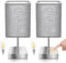 Touch Control Table Lamp Set of 2, 3-Way Dimmable Bedside Lamps Nightstand Lamps with Flaxen Fabric Shade for Bedroom Living Room,LED Bulb Included