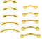 Gojewen 10stk Curved Barbell Gold Augenbrauenpiercing Lippenpiercing 6-14mm Edelstahl Piercing Nase Lippe Augenbrauen Helix Rook
