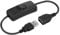 AXFEE 1 Pieza Cable USB con Interruptor de Encendido/Apagado, Cable USB con Interruptor Encendido/Apagado, para grabadora de conducci贸n, Tira de LED, Sistema iOS (Negro)
