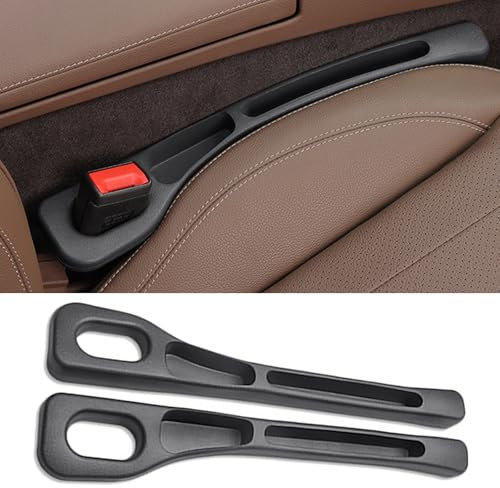 ZZQYLF 2 Stück Autositz Lückenfüller für BMW 1 Series E81 E82 E87 E88 118i 120i 125i 128i 130i 135i, Verhindert Dase Ding Fallenlassen Sitzspalt Organizer Auto Sitzplätze Zubehör,Black