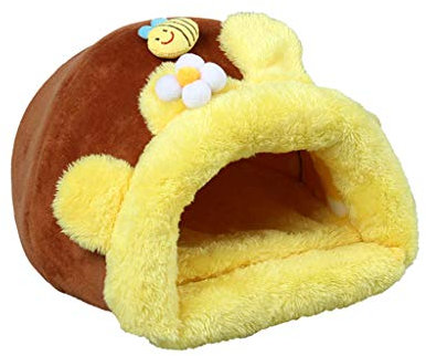 XAGMODSHN Cartoon House for Chinchilla Guinea Habitat Bed House for Squirrel Rat Honey Jar Shape Cave Cozy Guinea Pig Hideout