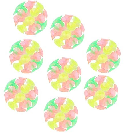 Milisten 1 Jeu Balles Ventouse Multicolores pour Garçon Fille Créatifs À Coller pour Amusement Intérieur Et Extérieur 8 Pièces