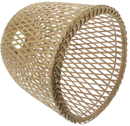 HONITANO Natürlicher Lampenschirm Deckenleuchte Handgefertigt Geflochten Rustikaler Stil Für Wohnzimmer Bar Esszimmer Dekoration