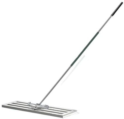 Rasen Nivellierungsrechen 30 Zoll Hochleistungs-Rasennivellierungsrechen aus Edelstahl mit ergonomischem Gummigriff for Glätten und Vorbereiten des Bodens