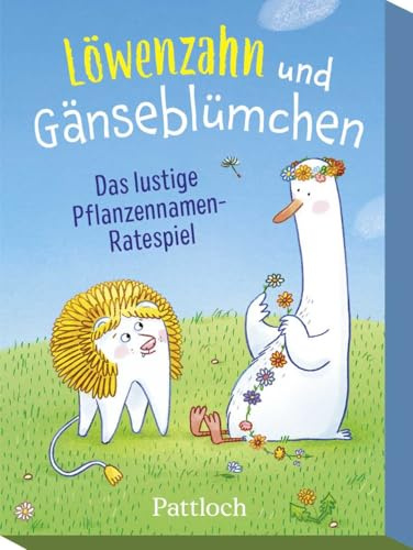 Löwenzahn und Gänseblümchen: Das lustige Pflanzennamen-Ratespiel | Kinderspiel mit 50 witzigen Karten. Quiz für Kinder ab 5 Jahren