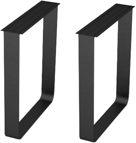 LwsCUiH Möbelfüße EIN Paar Barbeine, Esstischbeine, Tischbeine aus massivem Stahl for Büro- und Konferenztische, Schwarz(60cm)