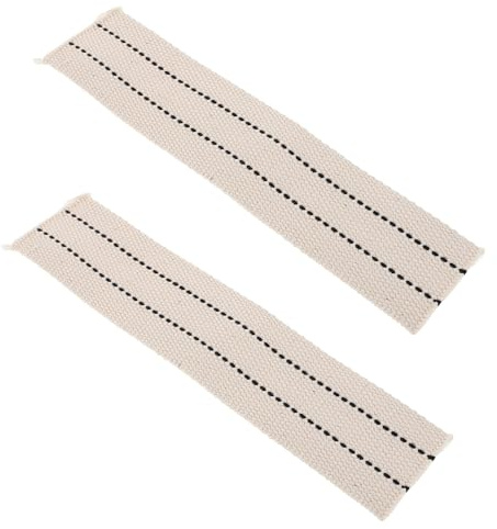 WHAMVOX Mèches Plates pour Lampes à Huile 2 Pièces en Coton Blanc | Longueur Réglable 22cm, Remplacement pour Brûleurs à Huile et Lampes à Pétrole, Usage Intérieur