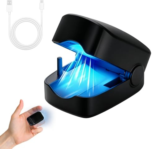 Tragbar Nagelpilz Behandlung Gerät, Nagelpilz Lasergerät Testsieger, Laserreinigungsgerät mit 930nm Gepulster Laser und 470nm Blaues LED-Licht für Fußnagelpilz und Händenagelpilz Behandeln (Schwarz)