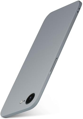 moex für iPhone 17e Hülle Ultra Dünn, Schutzhülle mit erhöhtem Kameraschutz, Slim Cover Hardcase Backcover, Dünnste Handyhülle Minimalistisch Alpha Case, Matt Taupe