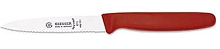 Johannes Giesser Messerfabrik Gemüsemesser mit Wellenschliff Messer, Grau, 10 cm