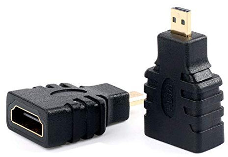 Oiyagai 2 Pezzi Adattatore Accoppiatore Micro HDMI Maschio a HDMI Femmina, Placcato Oro